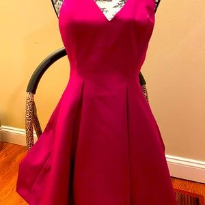magenta holiday dress